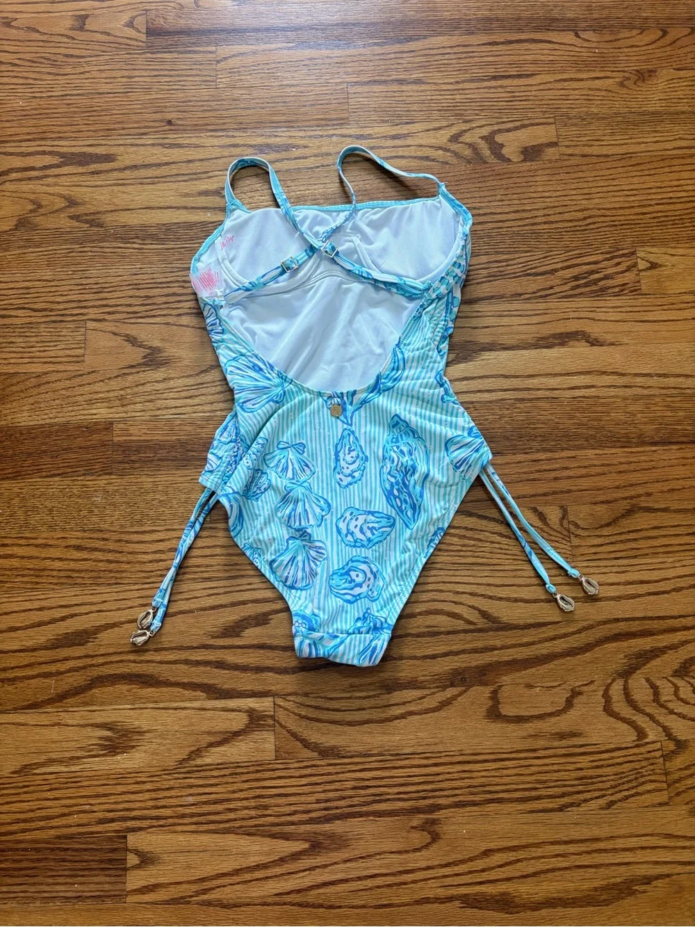 Lilly Pulitzer Aqua Seashell Print One-Piece Swimsuit